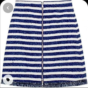 Sonia Rykiel Zip Front Ecru & Navy Mini Skirt 38​​